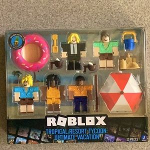 ROBLOX Tropical Resort Tycoon Ultimate Vacation 13 piece set NEW IN BOX